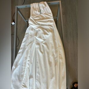 Backless white dress